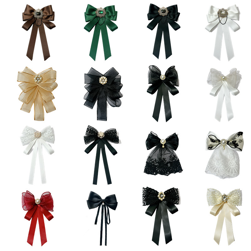 Women Accessories Bouquet - Broche nœud papillon en tissu coréen