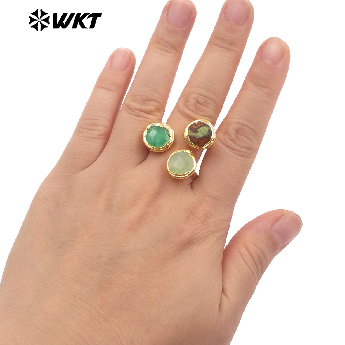 Women'S Accessories Australia - Anneaux ajustables en triangle plaqués or