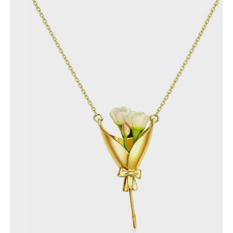 Women Accessories Bouquet - Collier porte-fleurs 2026 DIY, pendentif bouquet