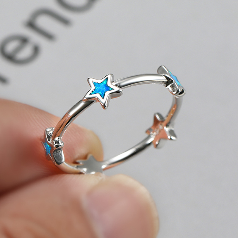 Women'S Accessories Australia - Bague Pentagramme White Australia Treasure, design