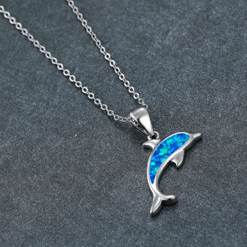 Women'S Accessories Australia - Nouveau Pendentif Dauphin Bleu Série Océan