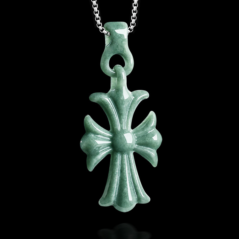 Collier pendentif croix en jad - Women Accessories Gift avis et prix