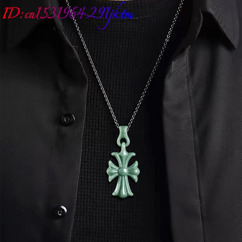 Collier pendentif croix en jad - Women Accessories Gift avis et prix